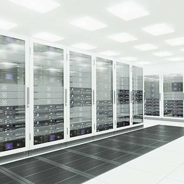 Salle serveurs hébergée en datacenter